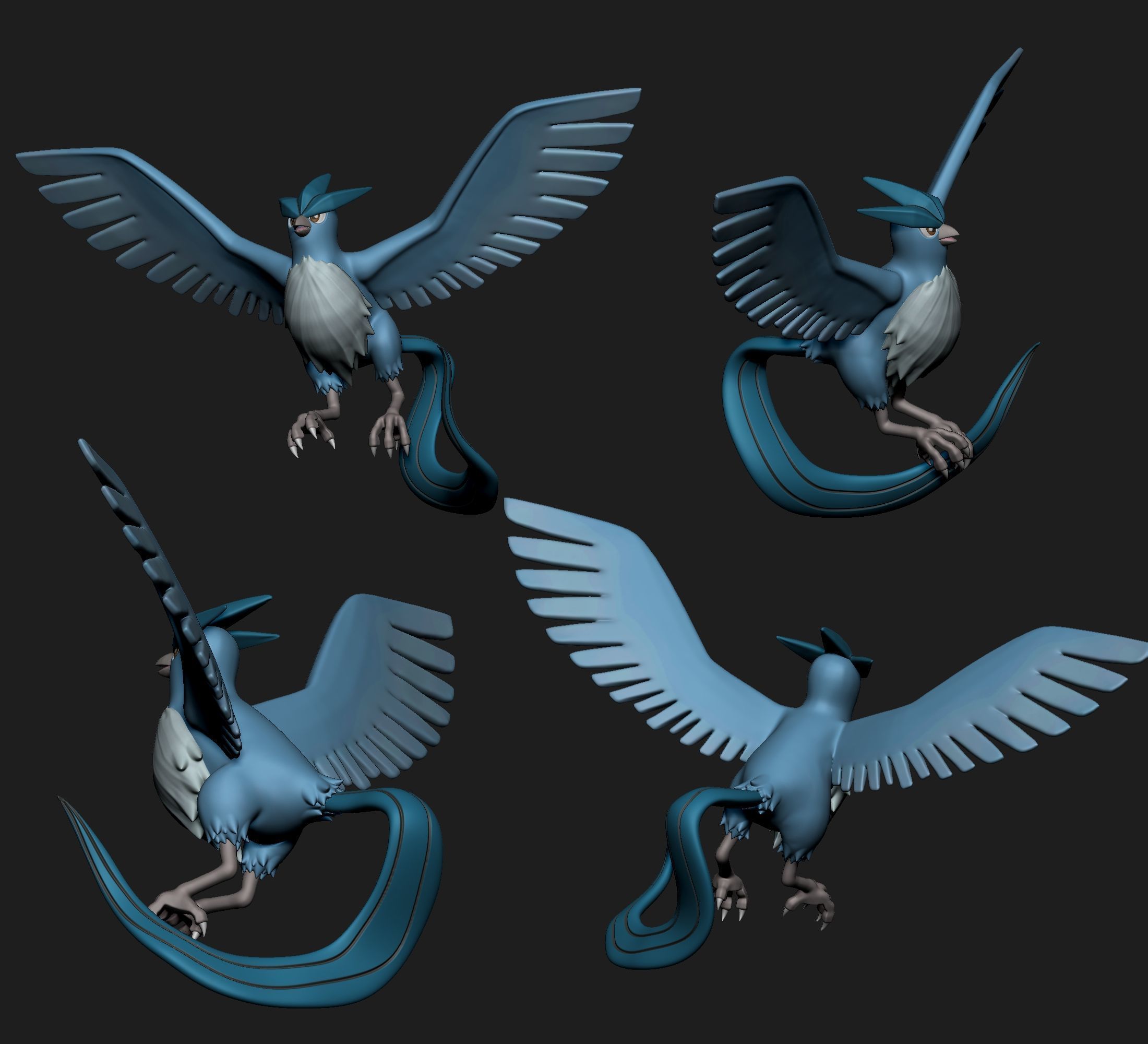 Pokemon - Articuno Moltres and Zapdos 3D print model_6