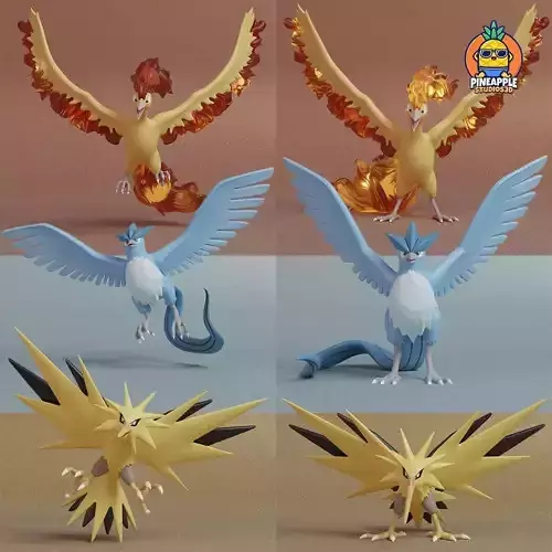 Pokemon - Articuno Moltres and Zapdos 3D print model