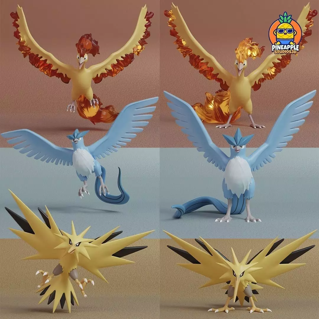 Pokemon - Articuno Moltres and Zapdos 3D print model_0