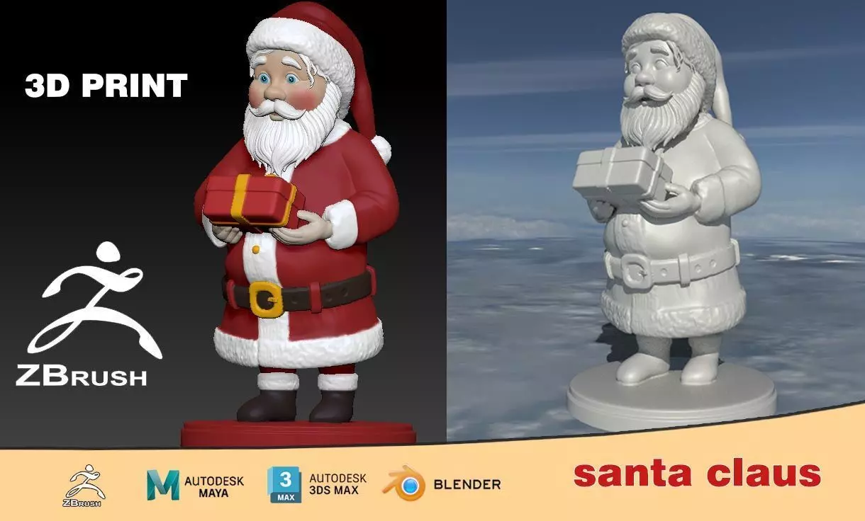 santa claus 3D print model_0