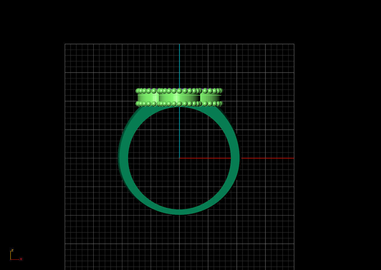 Diamond clover ring design replica 3D print model_3