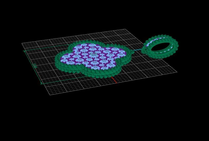 Clover diamond pendant nice design 3D print model_4