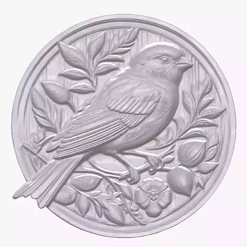 Canaries 4 basrelief for 3D printing