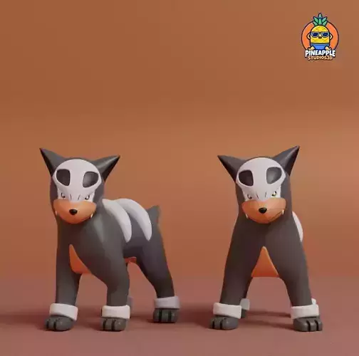 Pokemon - Houndor with 2 poses