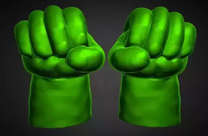 hulk hands left and right 3D print model