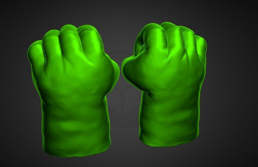 hulk hands left and right 3D print model_1