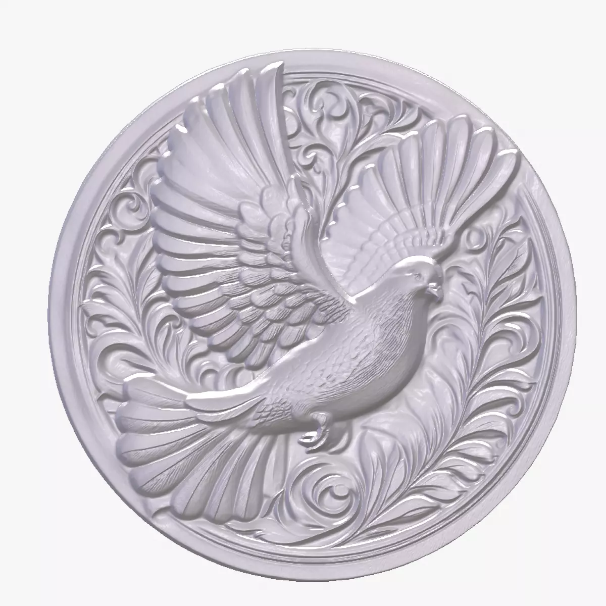 Dove 1 basrelief for 3D printing 3D print model