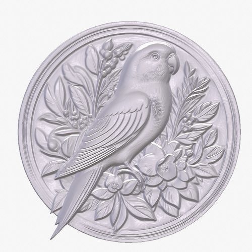 Lovebird 3 basrelief for 3D printing 3D print model