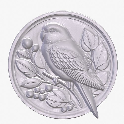 Lovebird 4 basrelief for 3D printing 3D print model