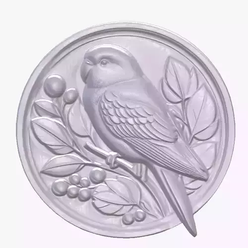 Lovebird 4 basrelief for 3D printing
