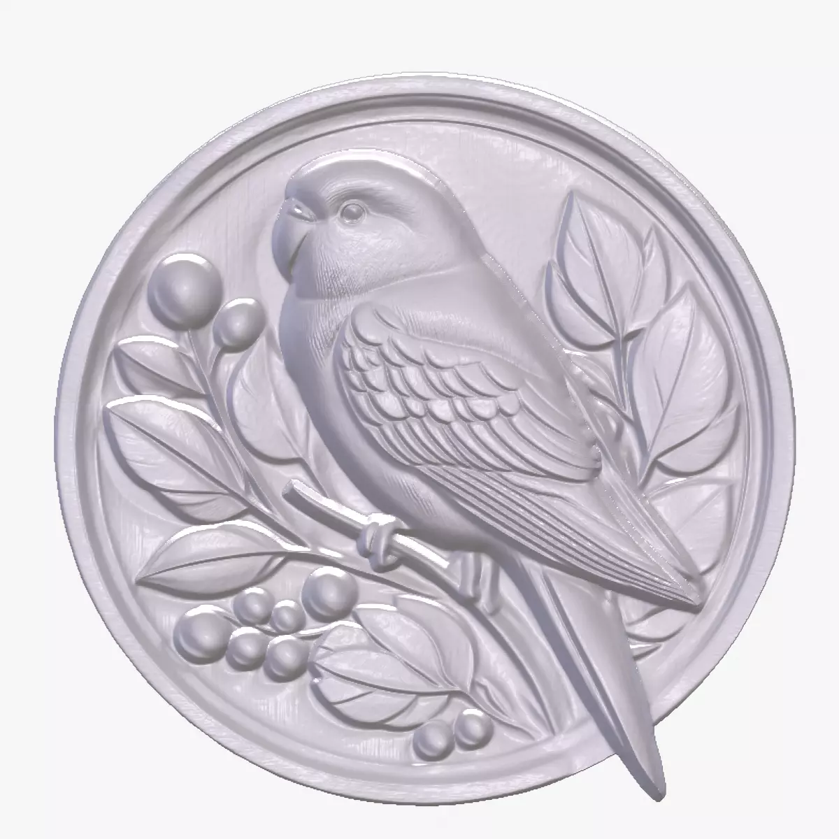 Lovebird 4 basrelief for 3D printing 3D print model_0