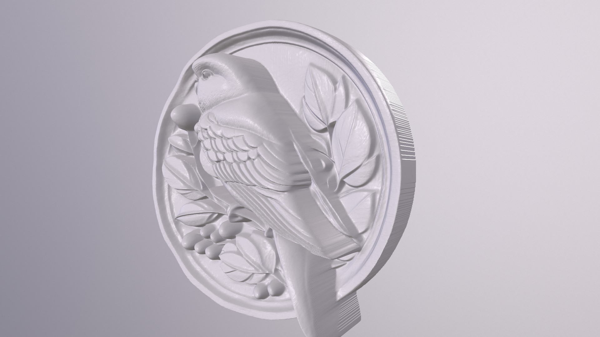 Lovebird 4 basrelief for 3D printing 3D print model_3