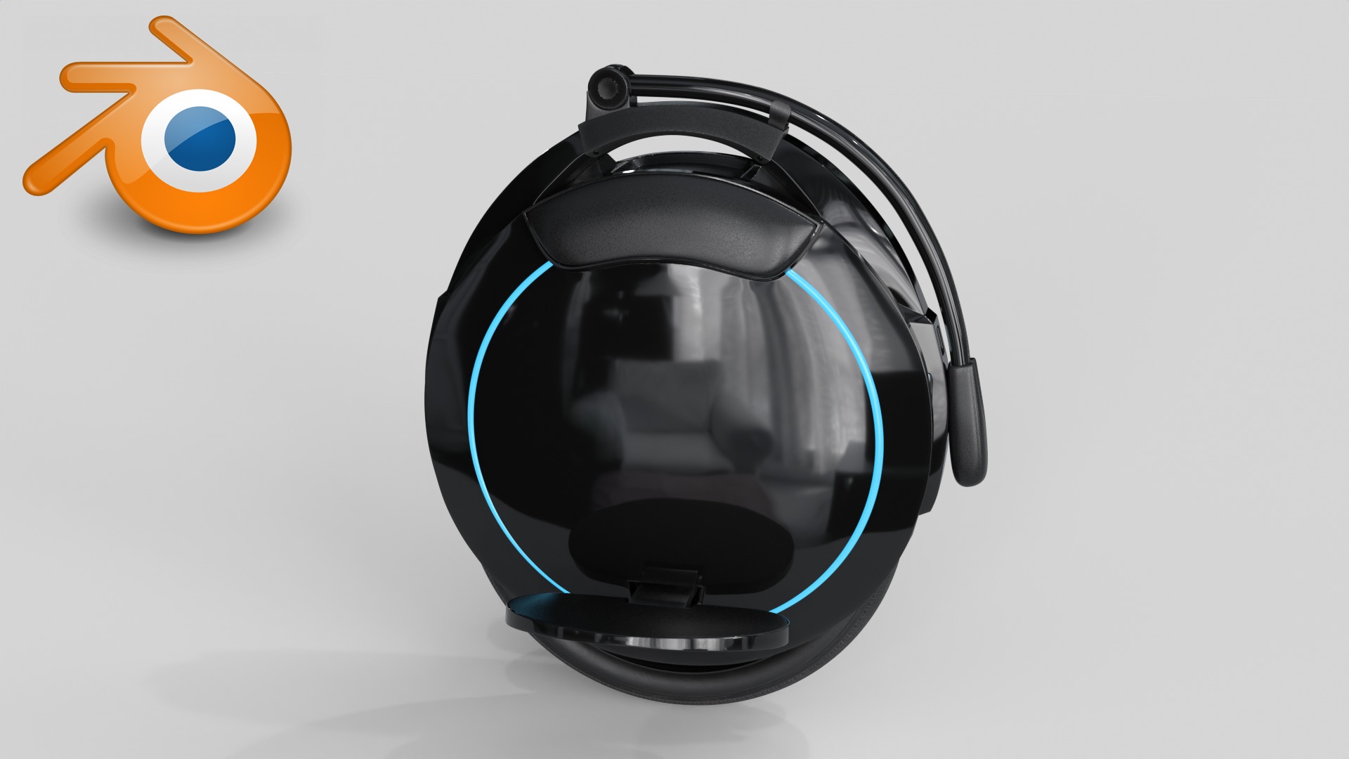 Unicycle Low-poly 3D model_8