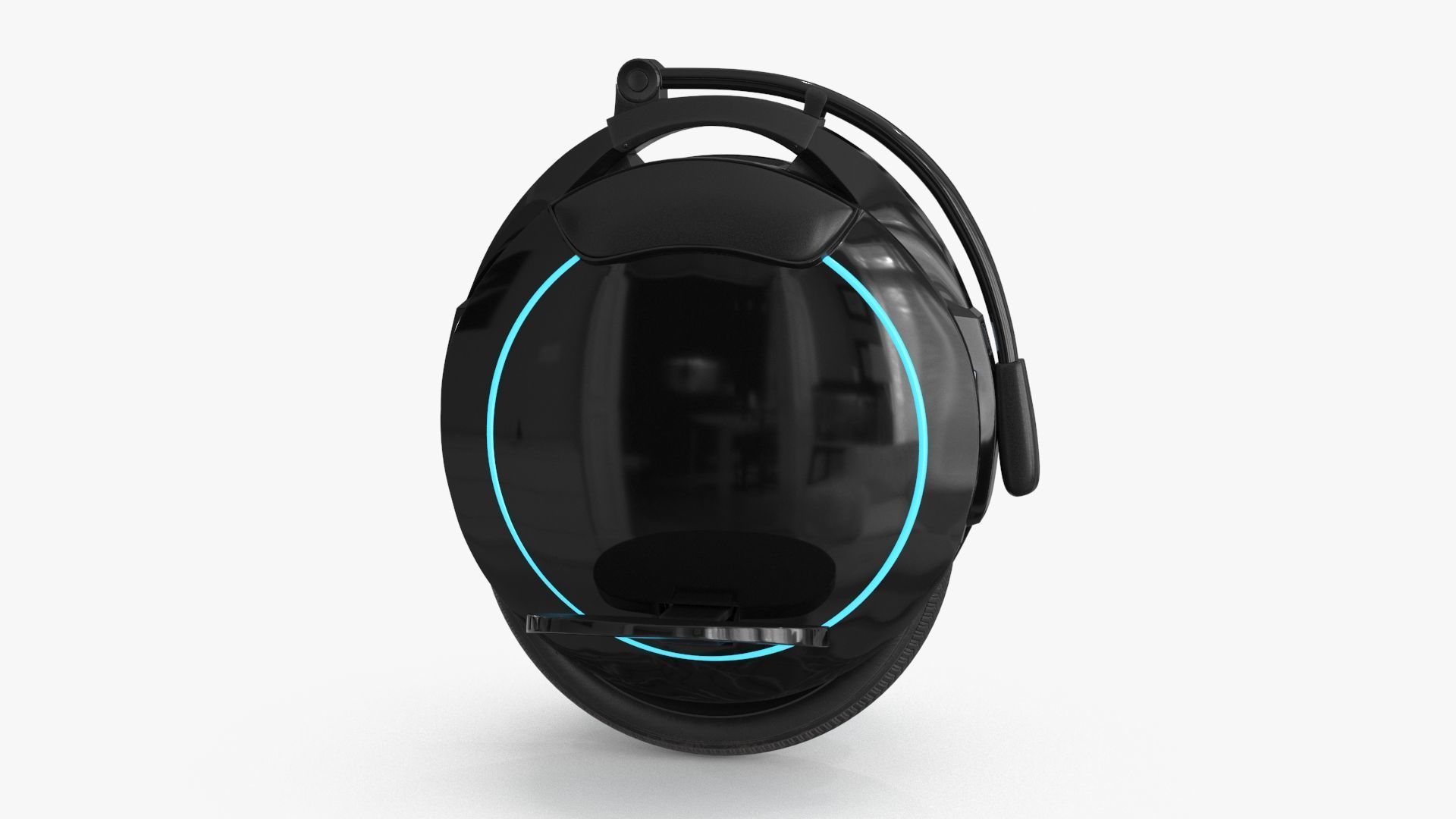 Unicycle Low-poly 3D model_9