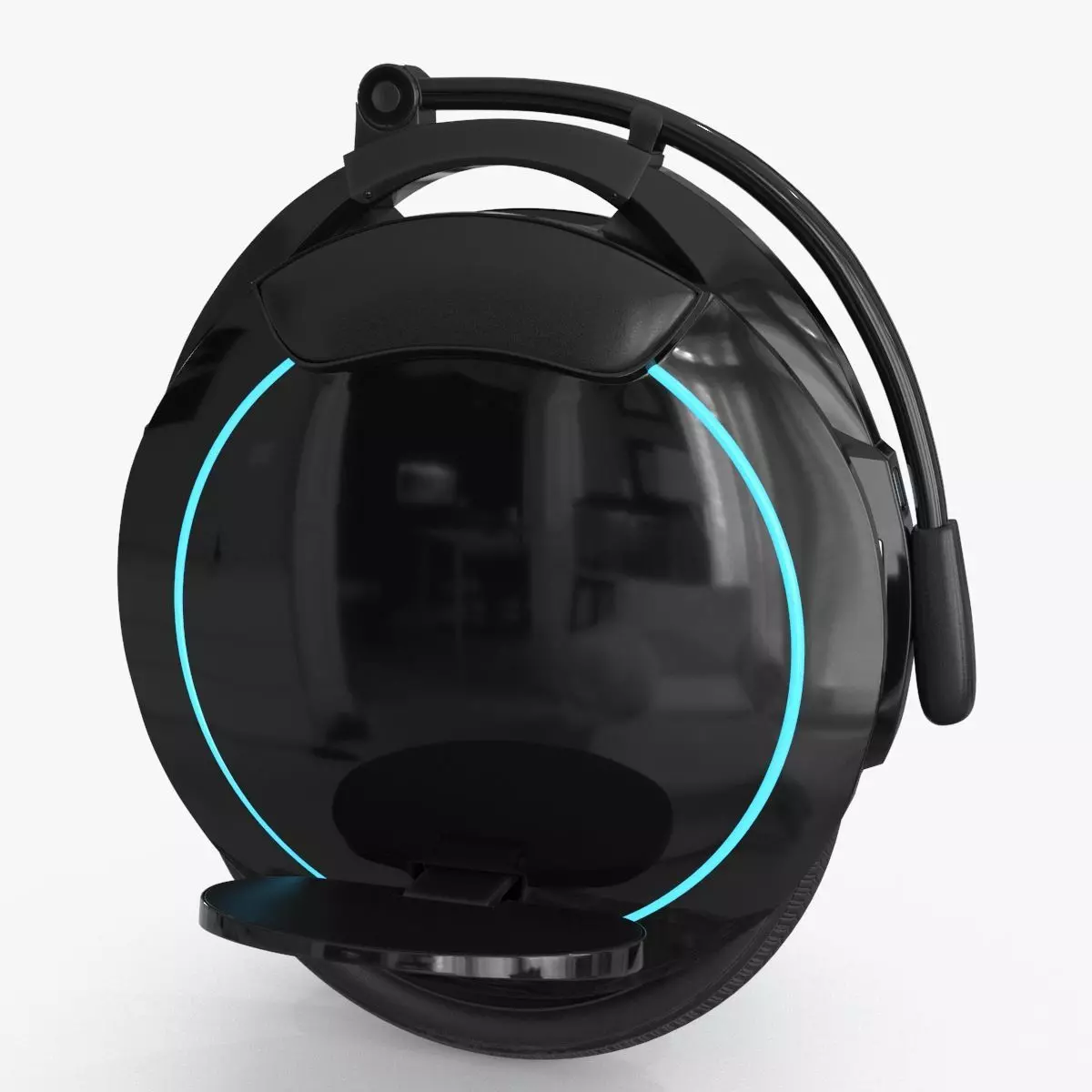 Unicycle Low-poly 3D model_0