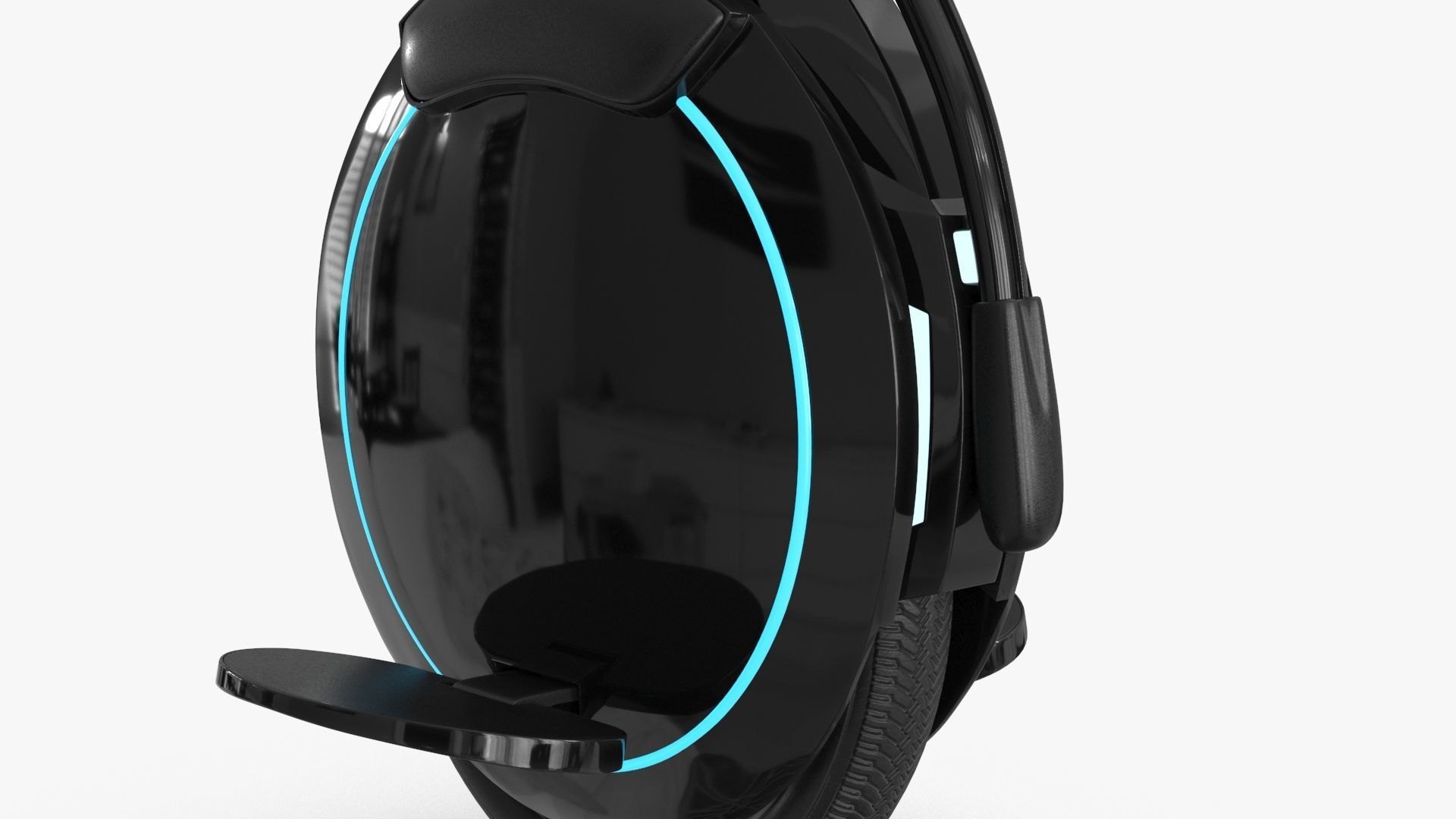 Unicycle Low-poly 3D model_4