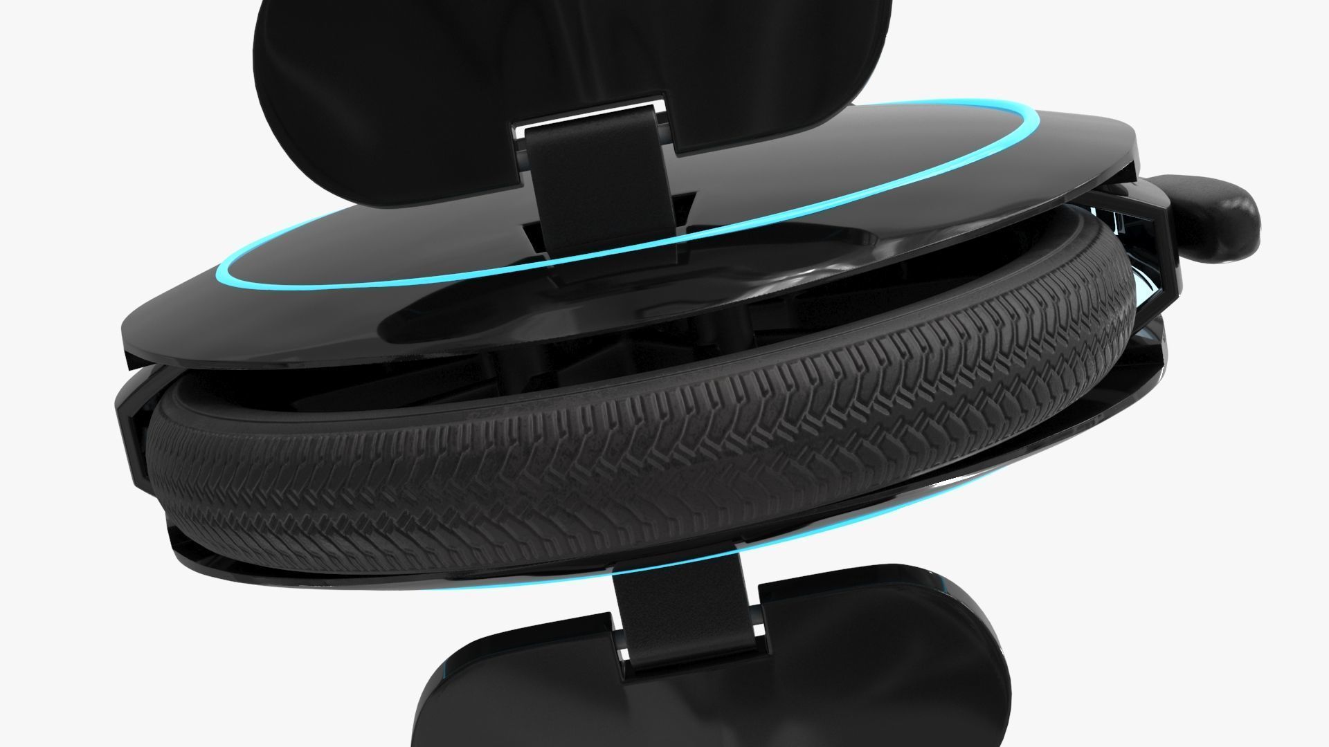 Unicycle Low-poly 3D model_7