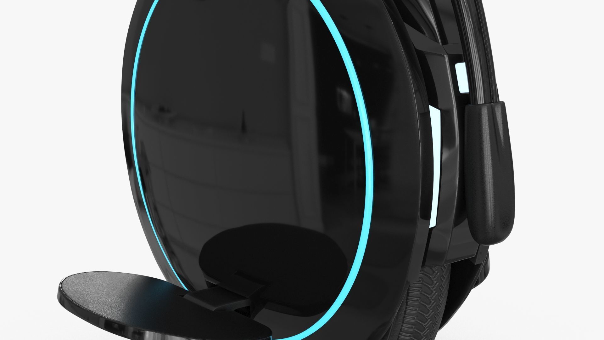 Unicycle Low-poly 3D model_6