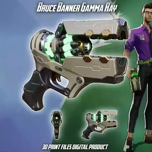 Si Fi Hulk Bruce Banner Gamma Ray Marvel Rivals 3D print model
