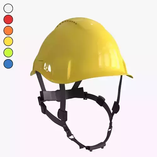 Hard Hat Construction Helmet 6 colors Low-poly 3D model
