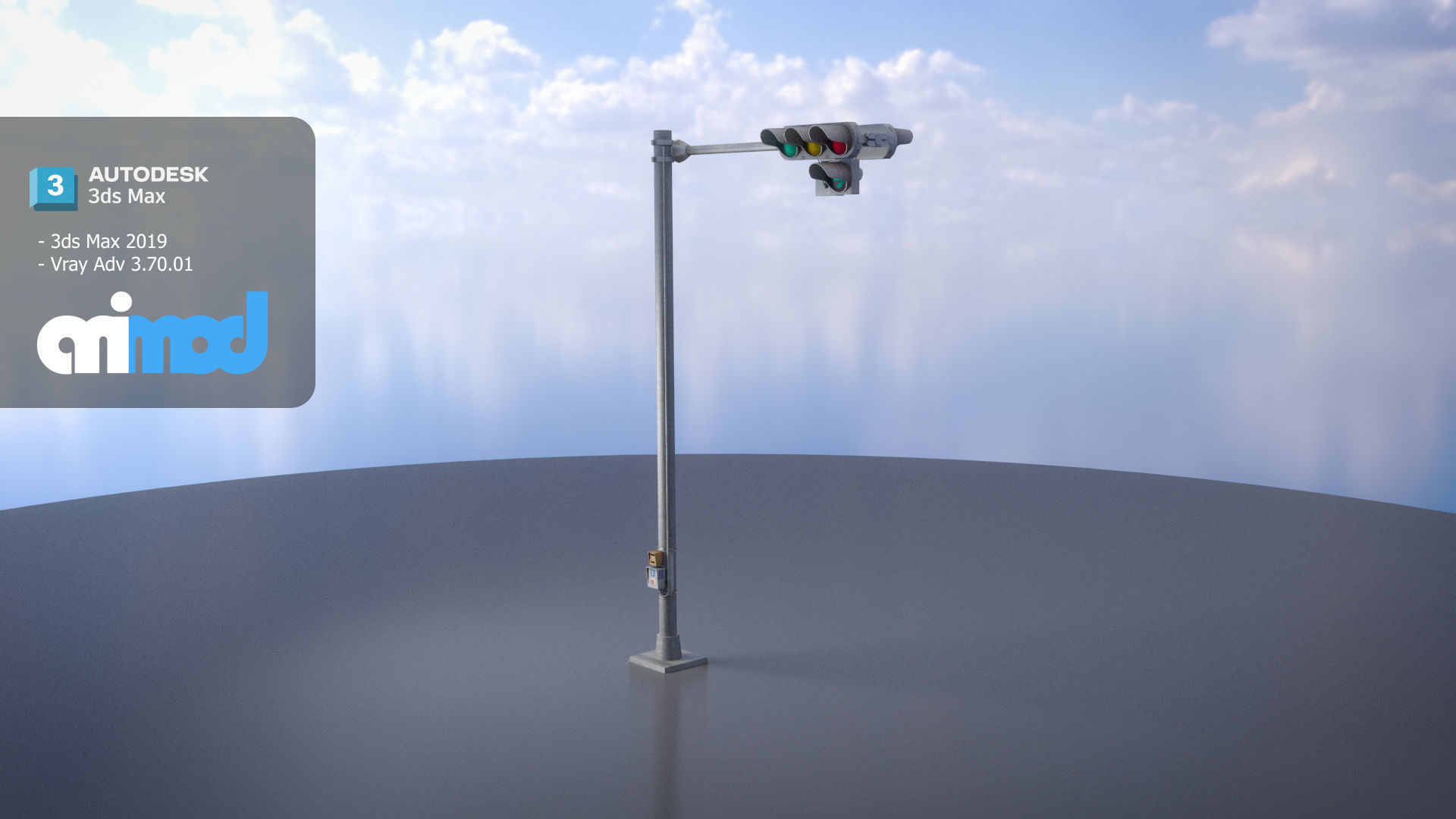 Traffic Light 3D model_2