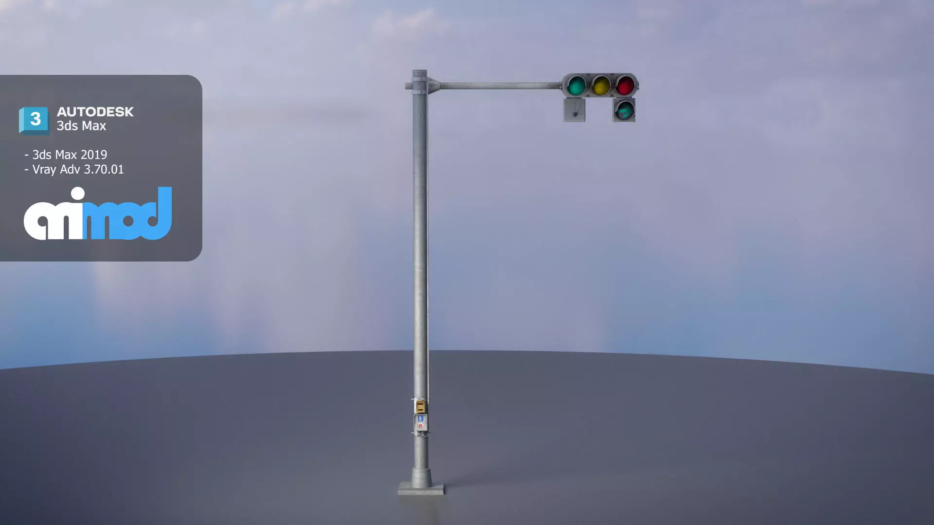 Traffic Light 3D model_0