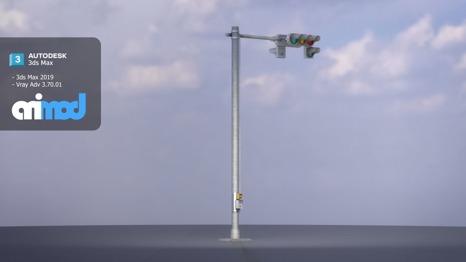 Traffic Light 3D model_1