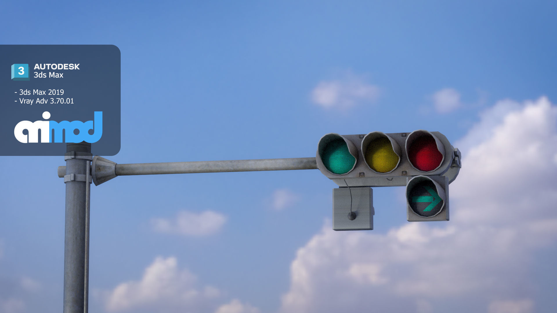 Traffic Light 3D model_4