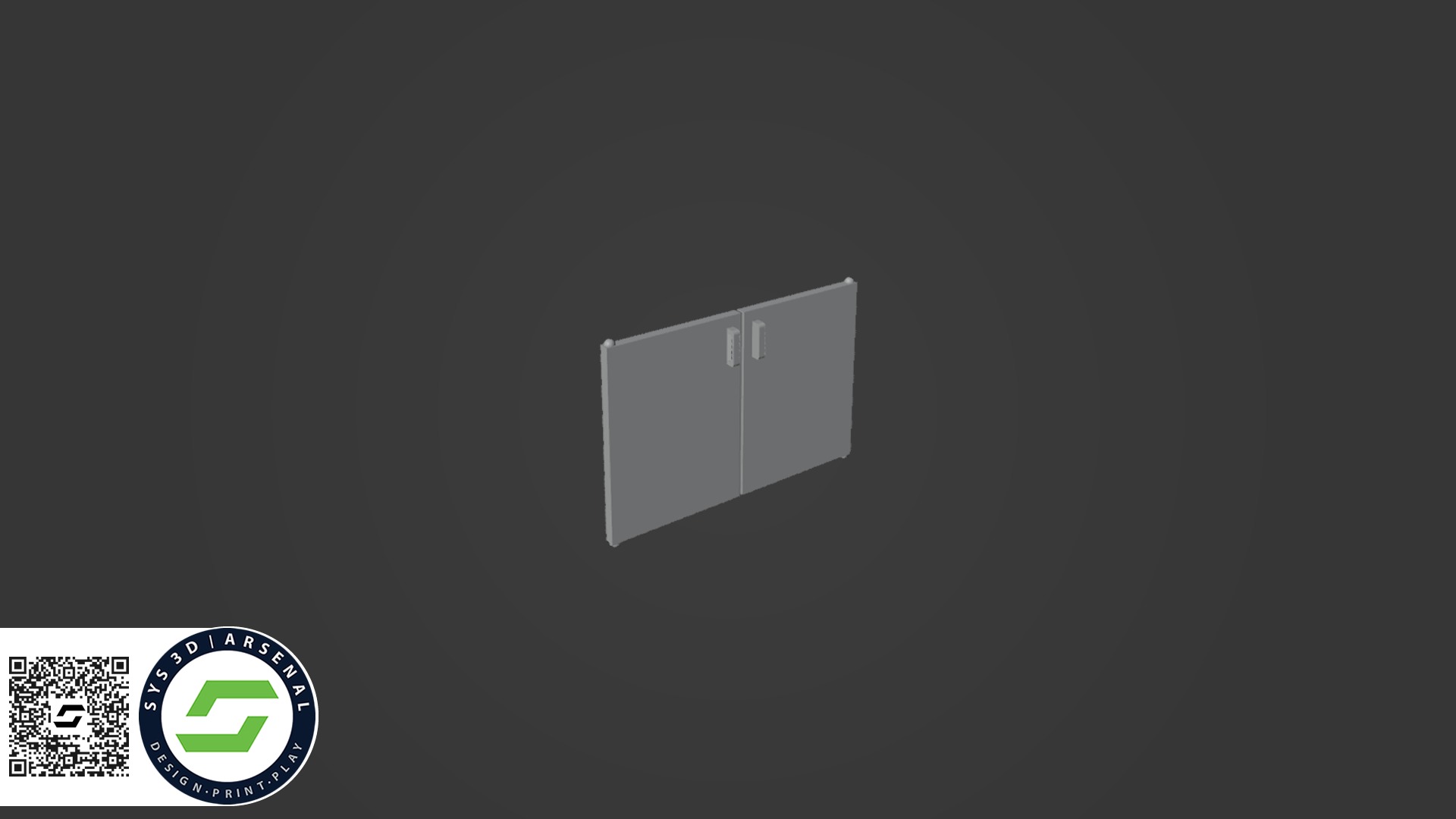 Armory - Rack and Cabinet 04 Half Cabinet 3D print model_3