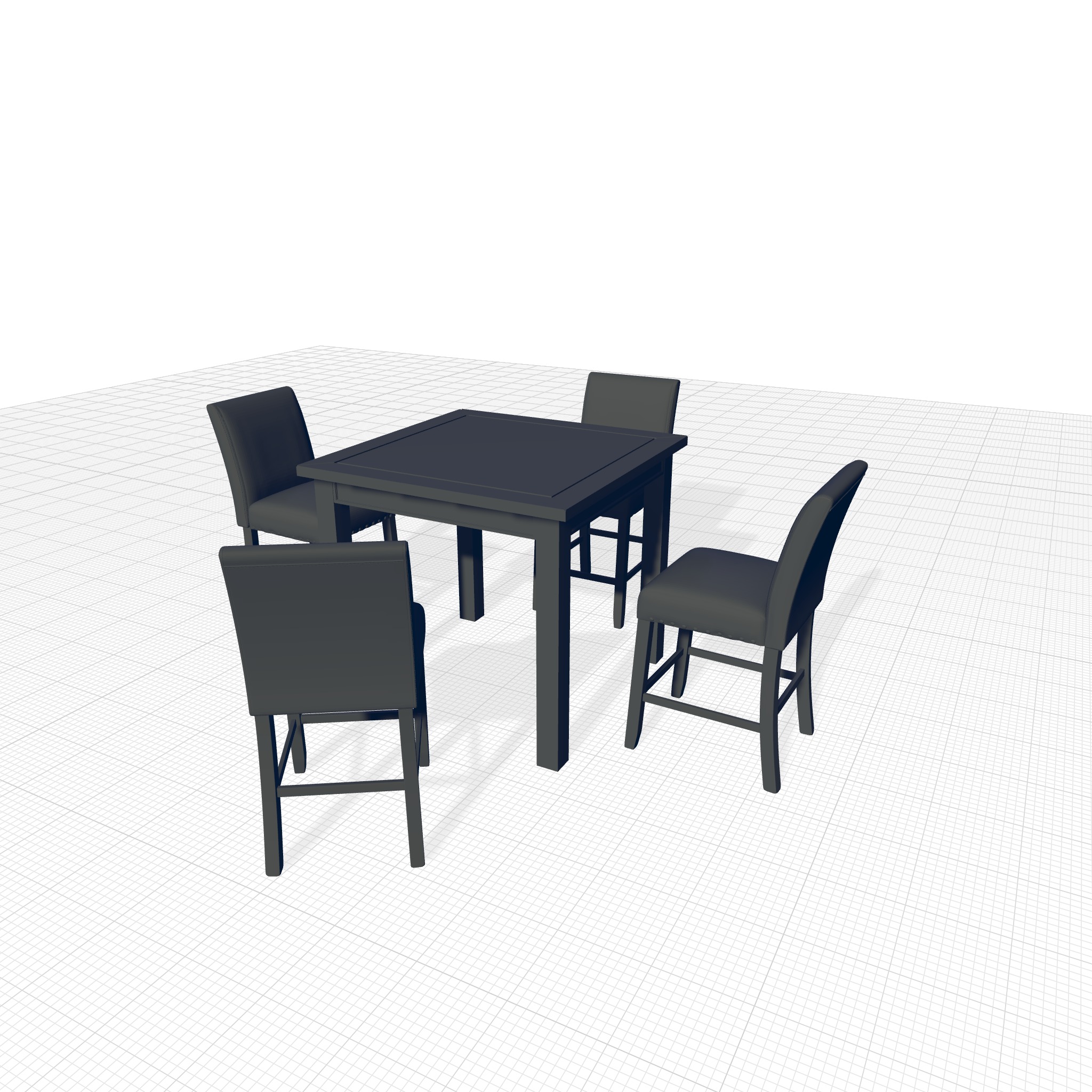 Stuckey Counter Diner Table Chair  Set 3D model_4