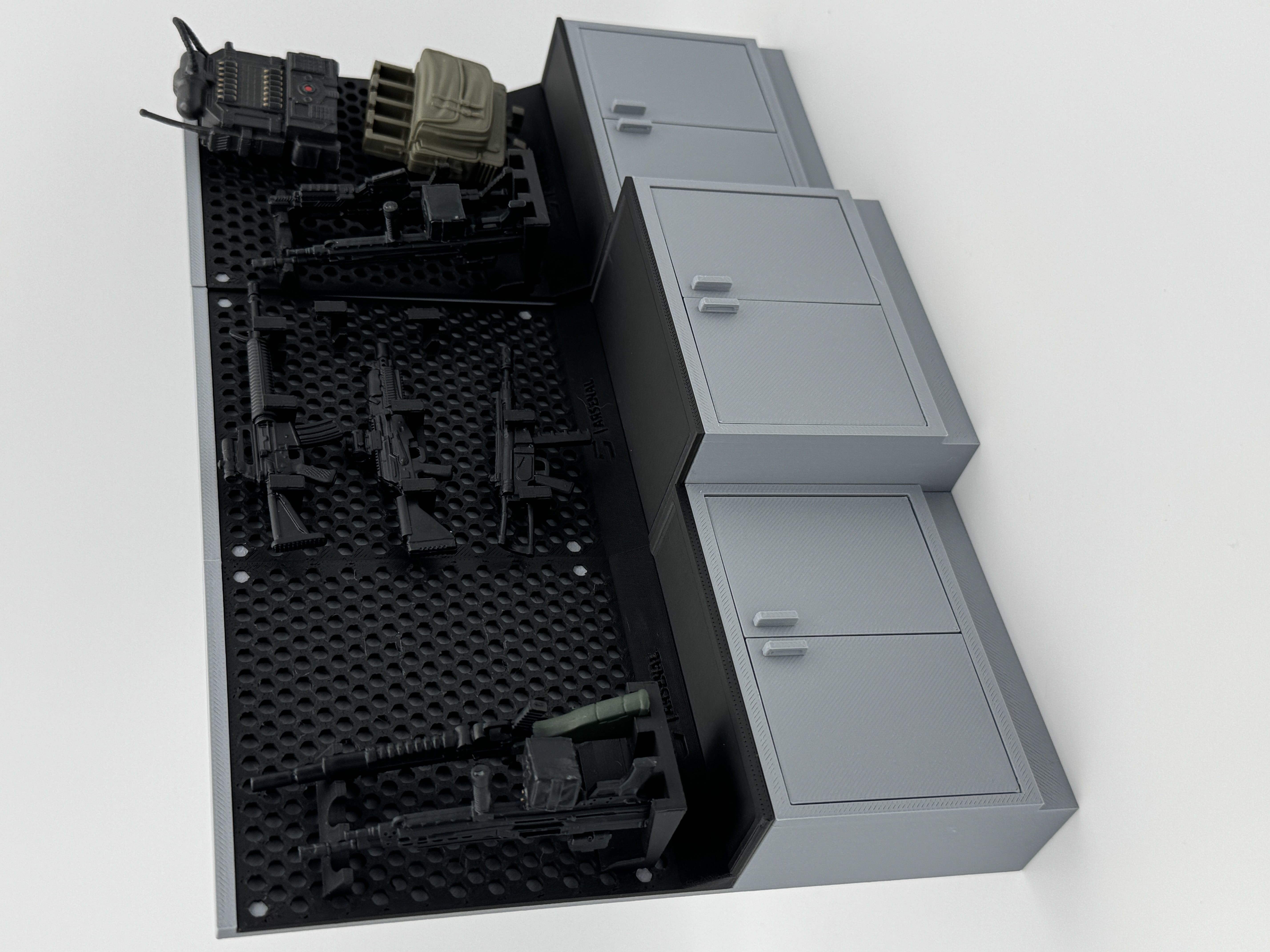 Armory - Rack and Cabinet 06 Large Half Cabinet 3D print model_5