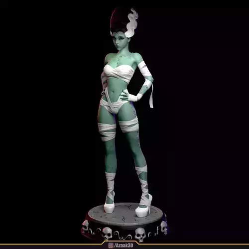 Bride of Frankenstein Pin up 3D print model
