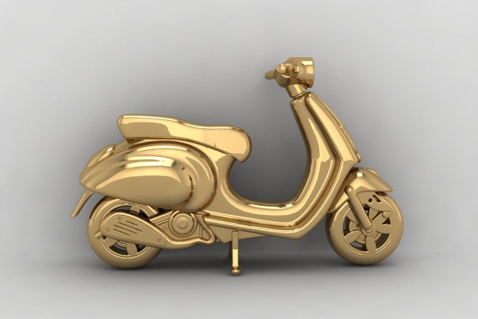 model vespa pendant 3D print model_1