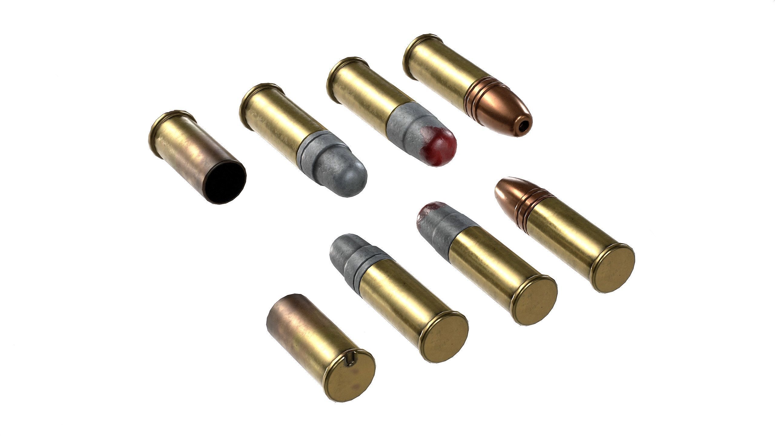 PBR Ruger American Bolt-Action Rifle Low-poly 3D model_9