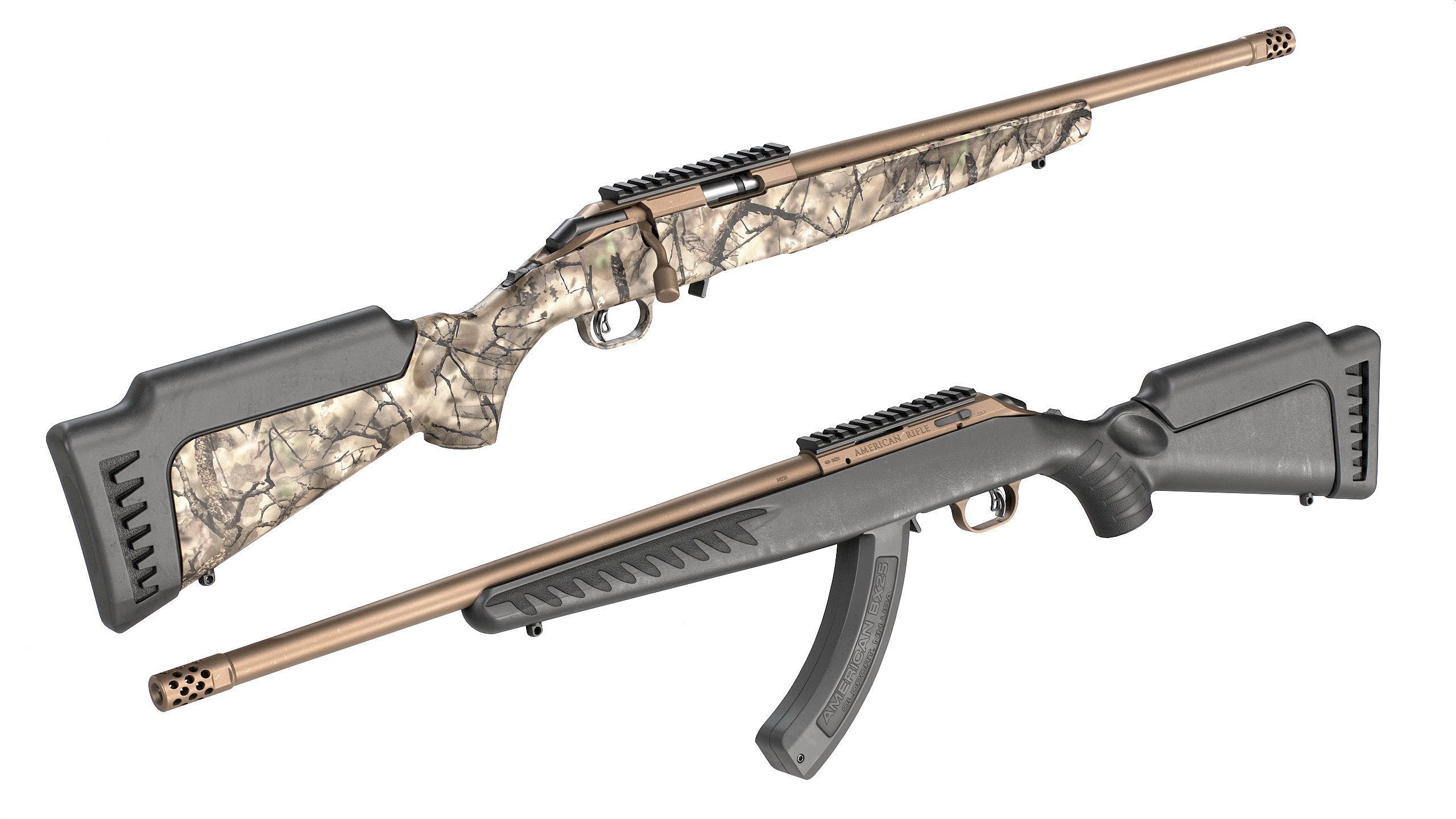 PBR Ruger American Bolt-Action Rifle Low-poly 3D model_1