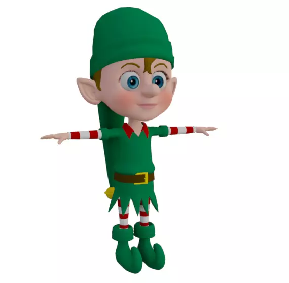 Elf Characters 3D model_0
