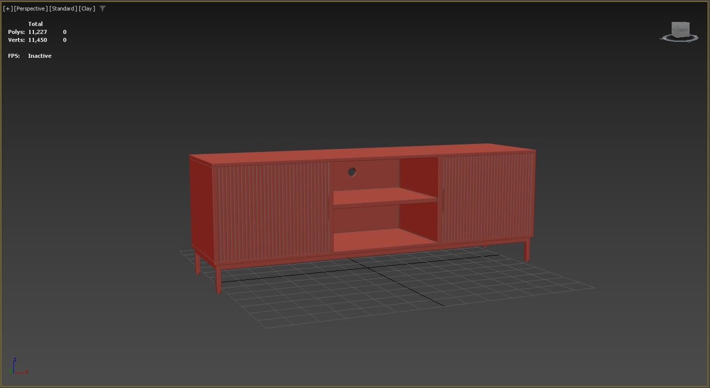 Wooden Cabinet 3D model_5