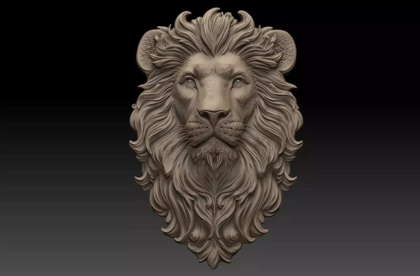 Lion head cnc model   3D print model_0