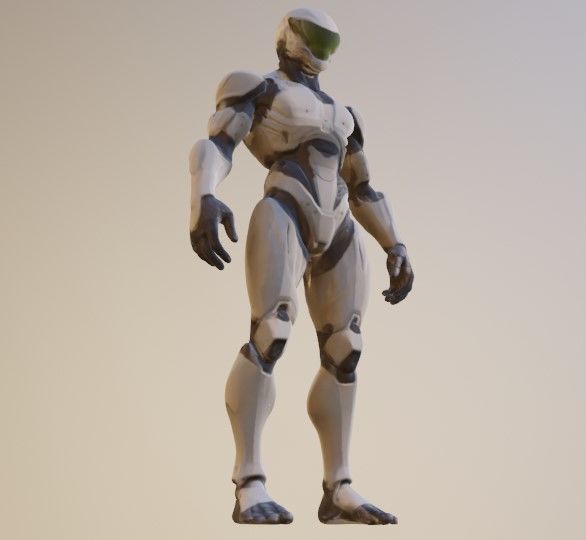 Armor suit 3D model_4