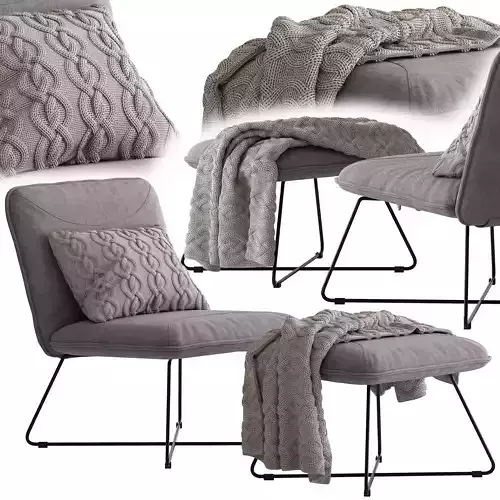 Yolanda Lounge Chair and Ottoman