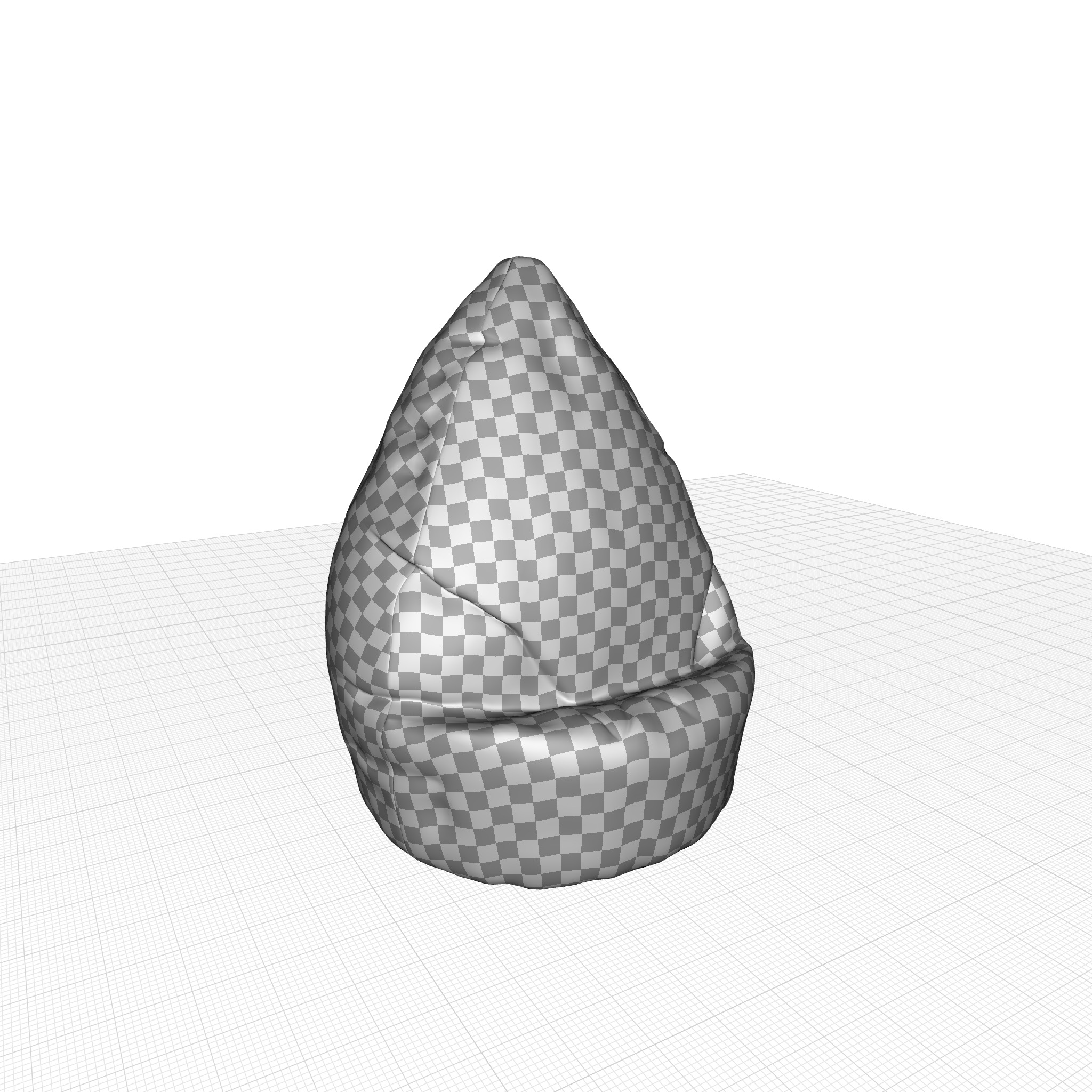 Standard Bean Bag Chair 3D model_1