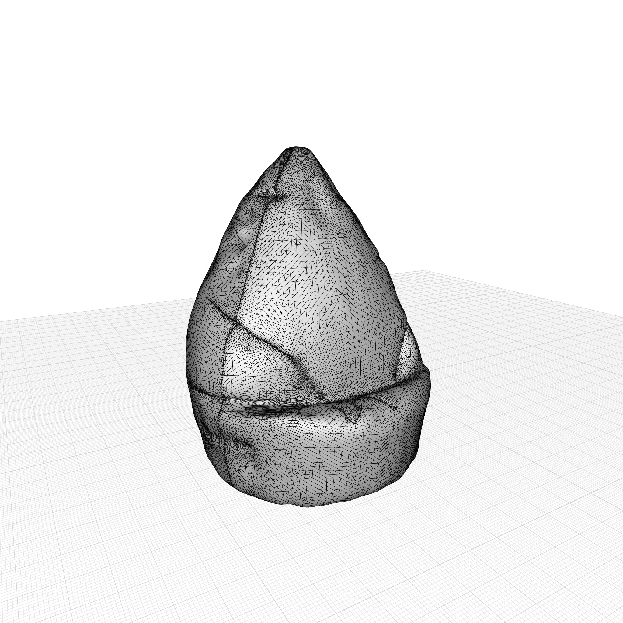 Standard Bean Bag Chair 3D model_2