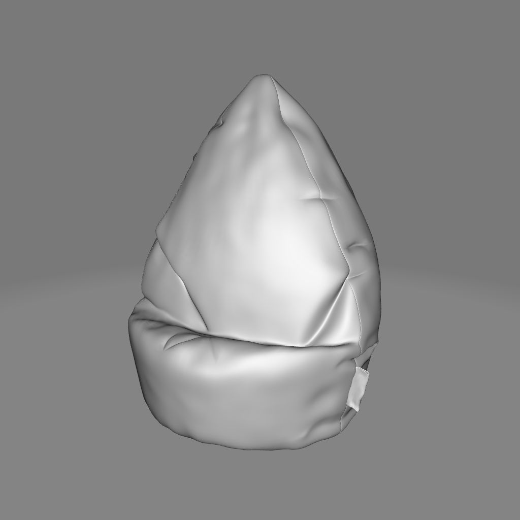 Standard Bean Bag Chair 3D model_4