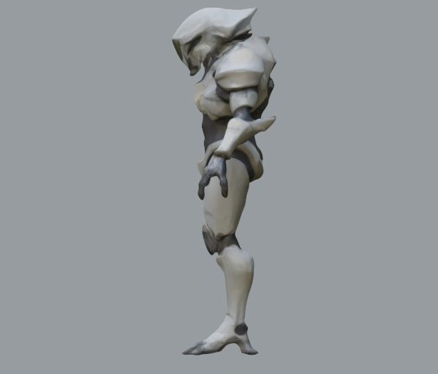 alien armor suit 3D model_3