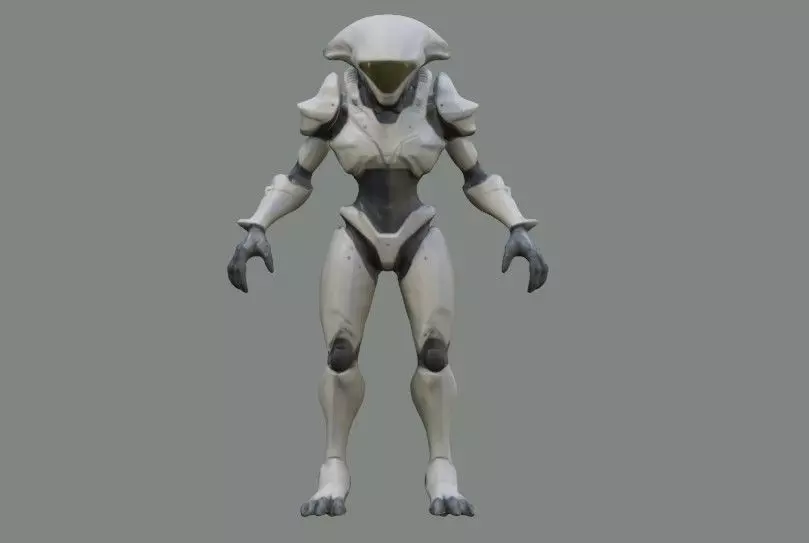 alien armor suit 3D model_0