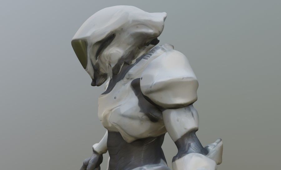 alien armor suit 3D model_7