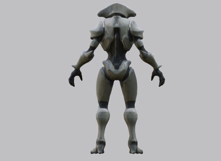 alien armor suit 3D model_4