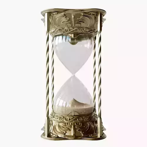 Sand Timer Hour Glass Antique 3D model