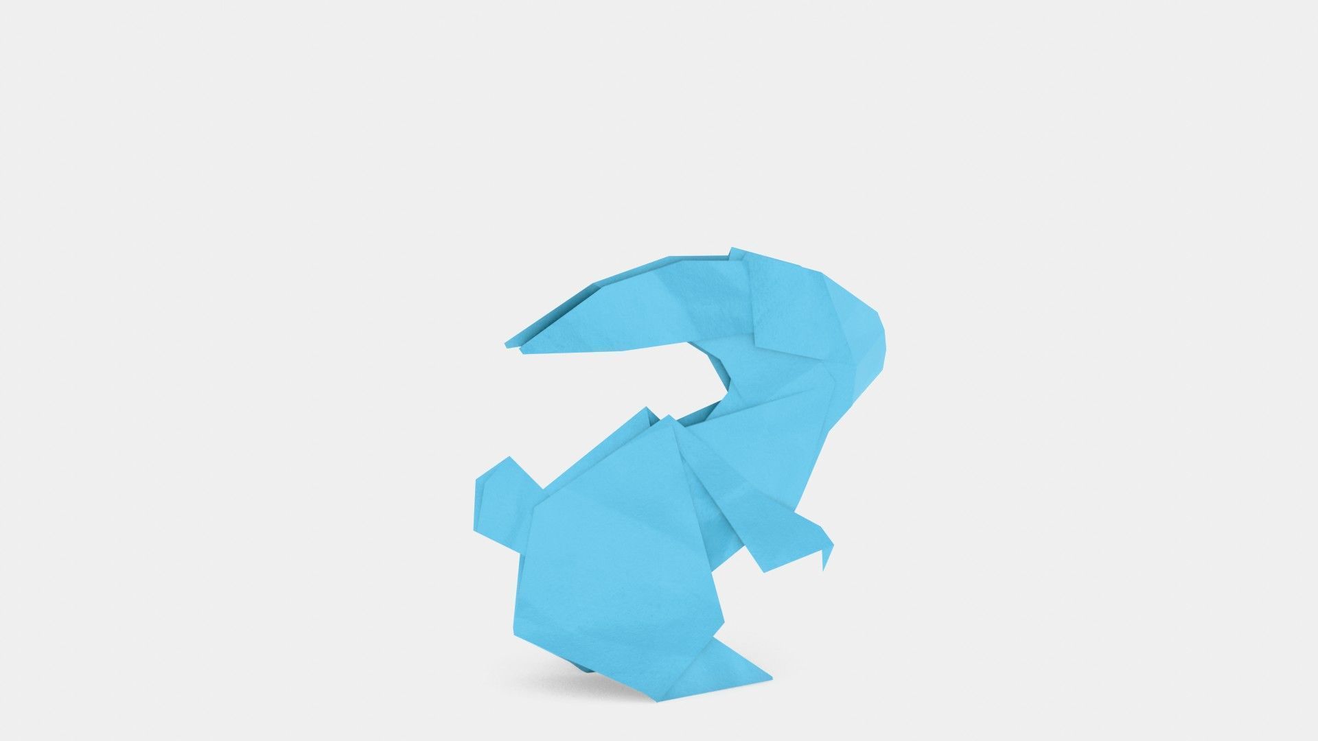 Origami Rabbit Low-poly 3D model_7