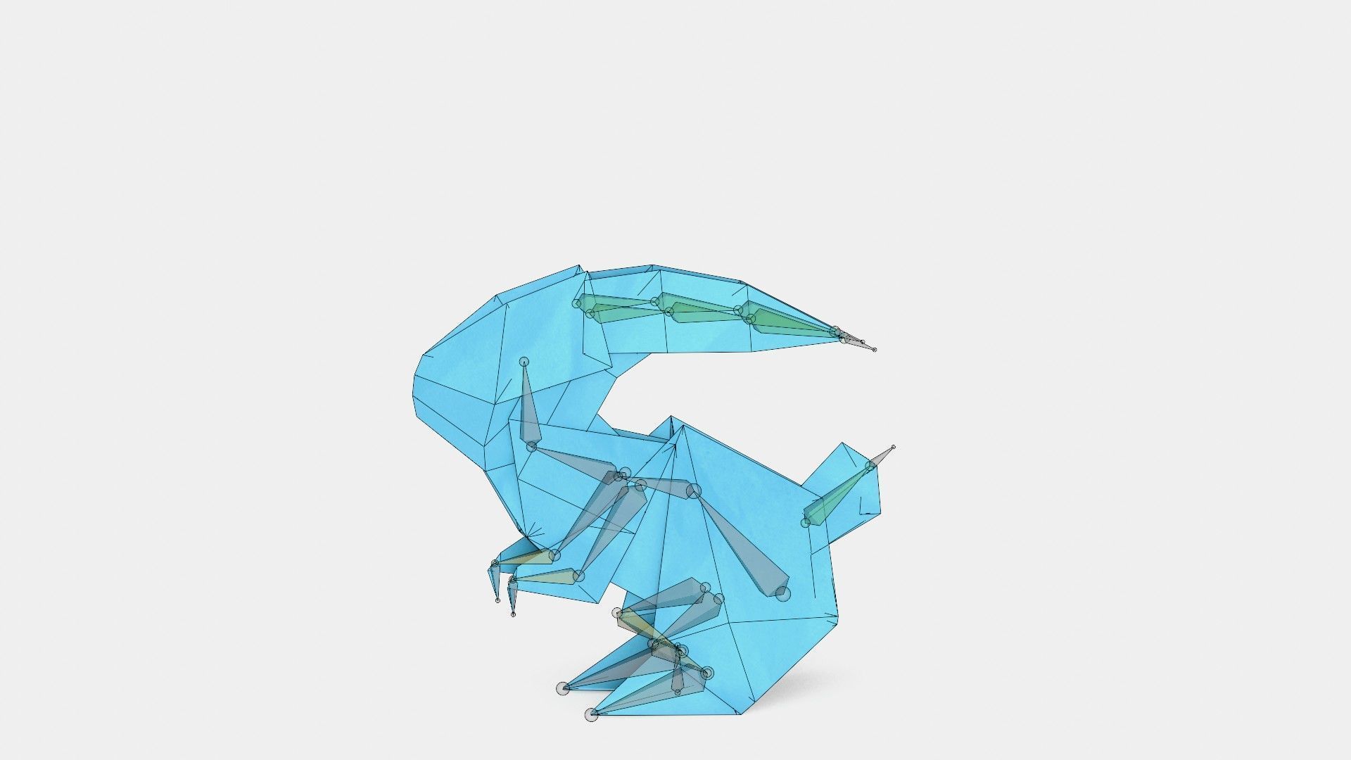 Origami Rabbit Low-poly 3D model_20